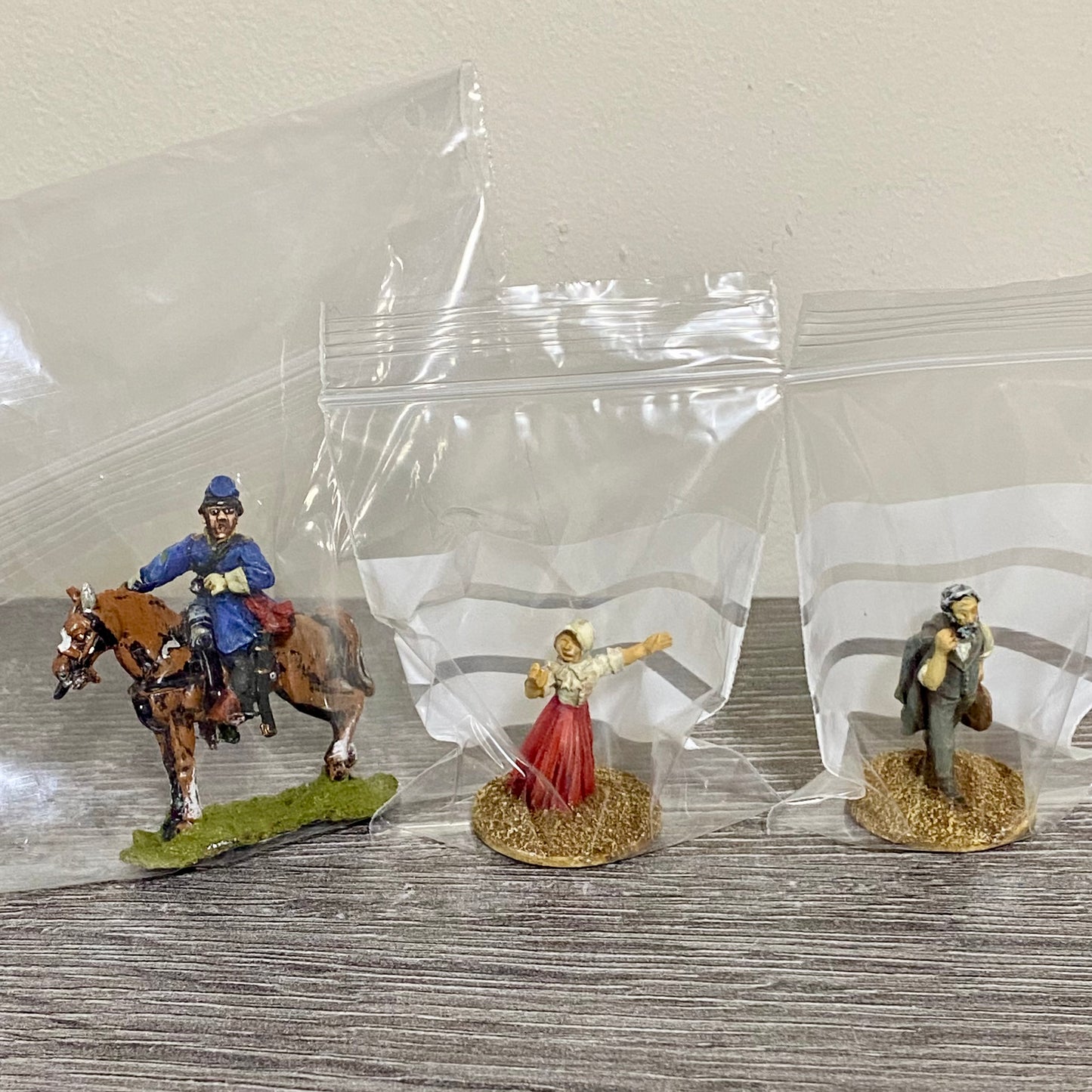 28mm ACW Union Cavalry Mounted Unmounted Painted Metal Miniatures Wargames 3 Fig