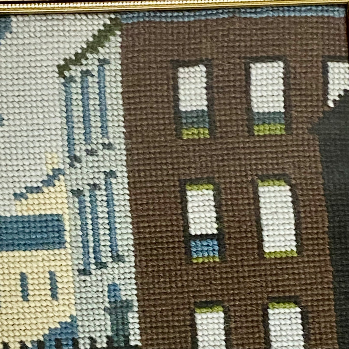 Vintage Northern Industrial Factory Scene L S Lowry Tapestry Framed & Glazed