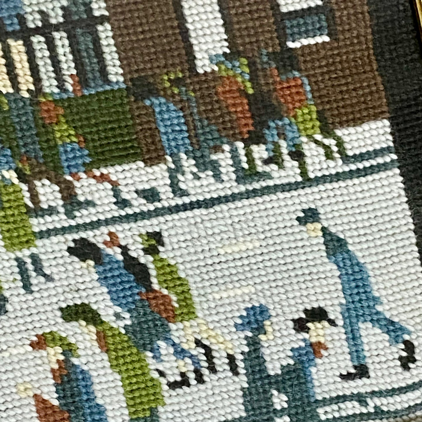 Vintage Northern Industrial Factory Scene L S Lowry Tapestry Framed & Glazed