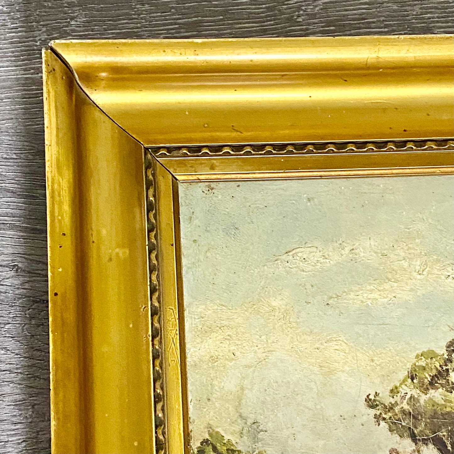 Antique Lady By Lake Rural Scene With Ducks Oil On Canvas Signed F A 1912 Framed