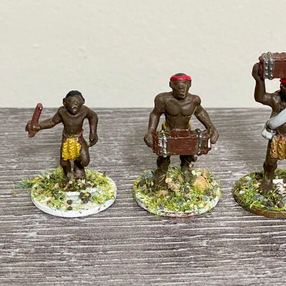25mm Zulu War 1879 Tribe Set Painted Metal Unmounted Miniatures War Games 6 Figs