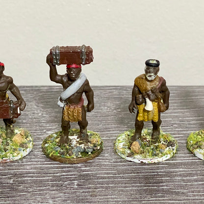 25mm Zulu War 1879 Tribe Set Painted Metal Unmounted Miniatures War Games 6 Figs