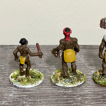 25mm Zulu War 1879 Tribe Set Painted Metal Unmounted Miniatures War Games 6 Figs