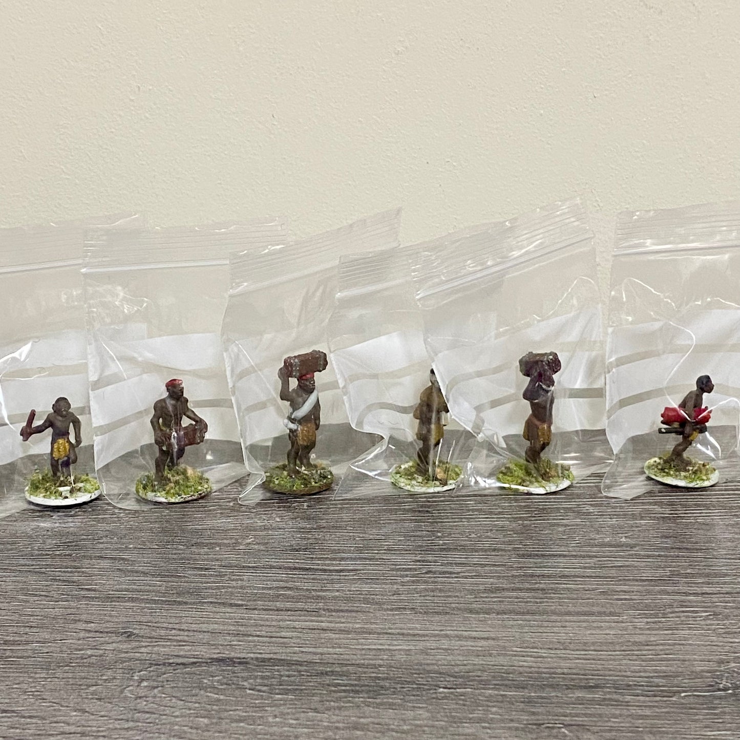25mm Zulu War 1879 Tribe Set Painted Metal Unmounted Miniatures War Games 6 Figs
