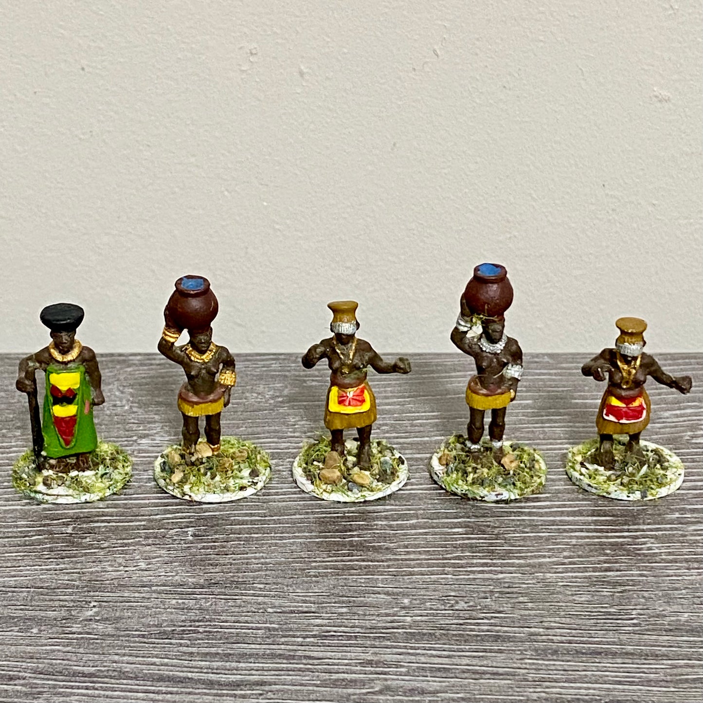 25mm Zulu War 1879 Tribe Women Natal Painted Metal Miniatures War Games 5 Figs