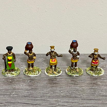 25mm Zulu War 1879 Tribe Women Natal Painted Metal Miniatures War Games 5 Figs