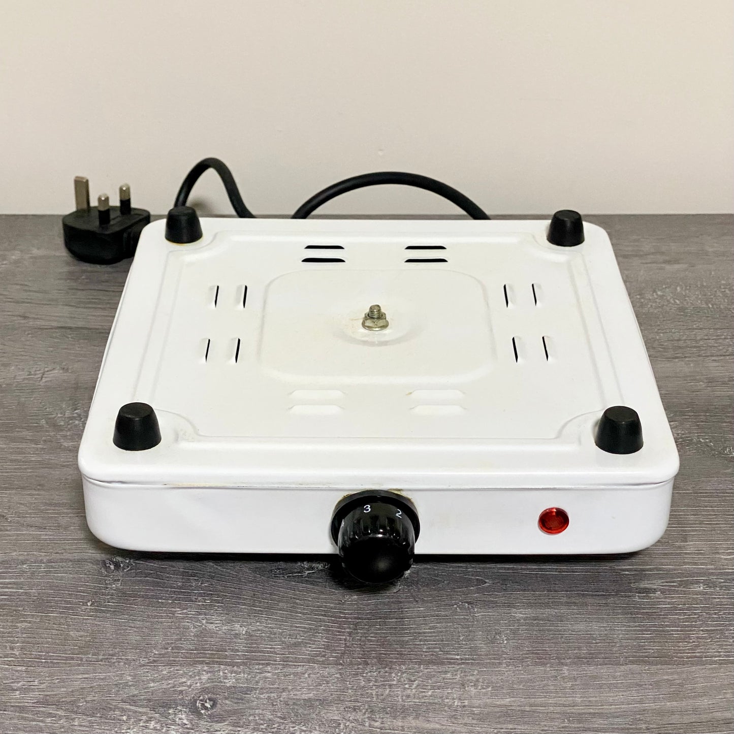 Sentik Single Electric Hot Plate Adjustable 1500W UK Plug White Fully Working