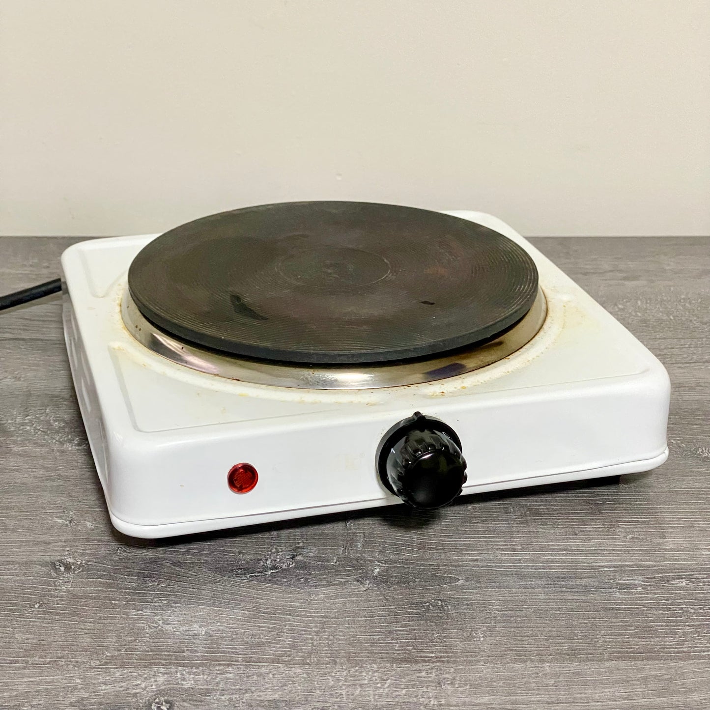 Sentik Single Electric Hot Plate Adjustable 1500W UK Plug White Fully Working
