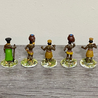 25mm Zulu War 1879 Tribe Women Natal Painted Metal Miniatures War Games 5 Figs