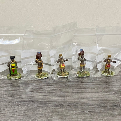 25mm Zulu War 1879 Tribe Women Natal Painted Metal Miniatures War Games 5 Figs