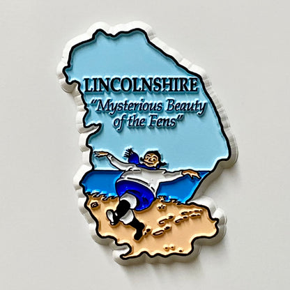 Lincolnshire County Shape Mysterious Beauty Of The Fens Fridge Magnet Souvenir