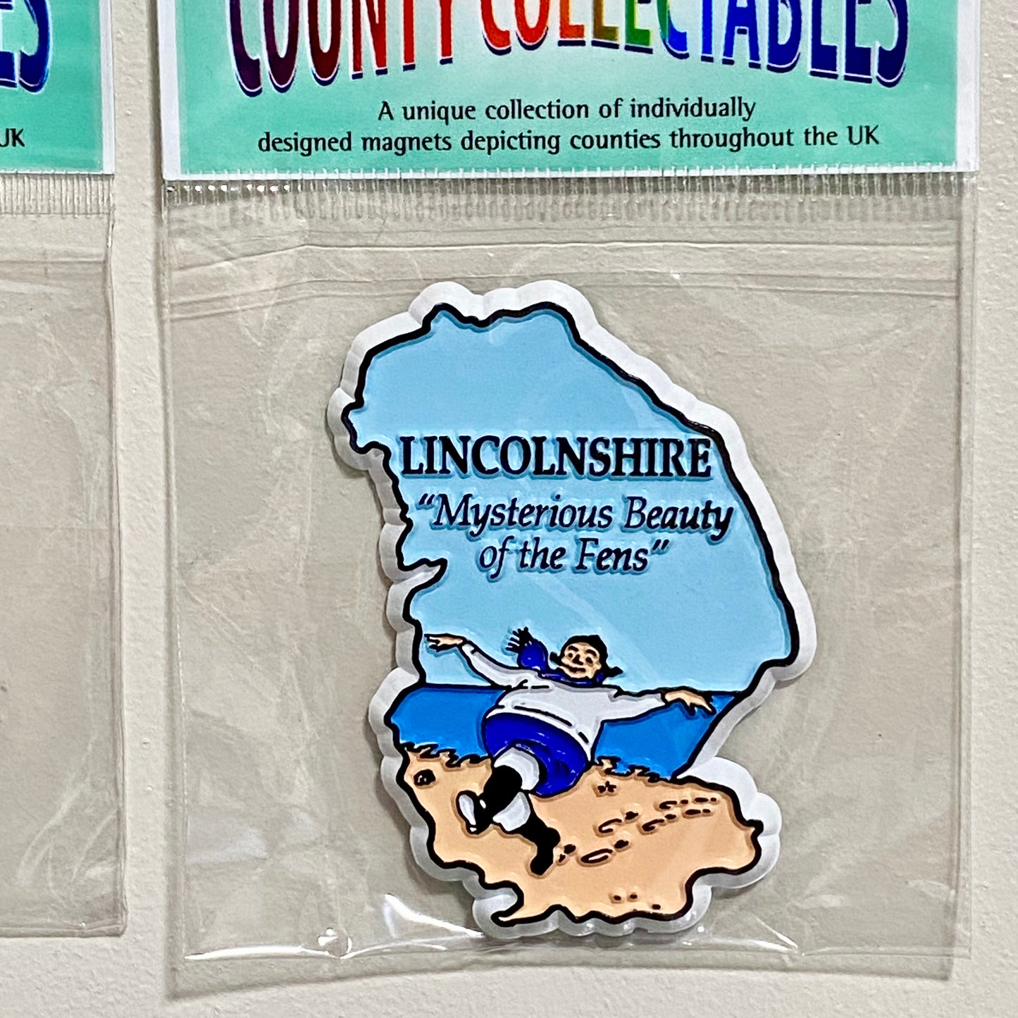 Cambs Cambridgeshire & Lincolnshire Fridge Magnets Pair 2x Cromwell County Fens