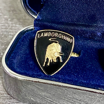 Genuine Lamborghini Cufflinks Vintage Pair Set Logo Emblem Bull Shield Car Rare