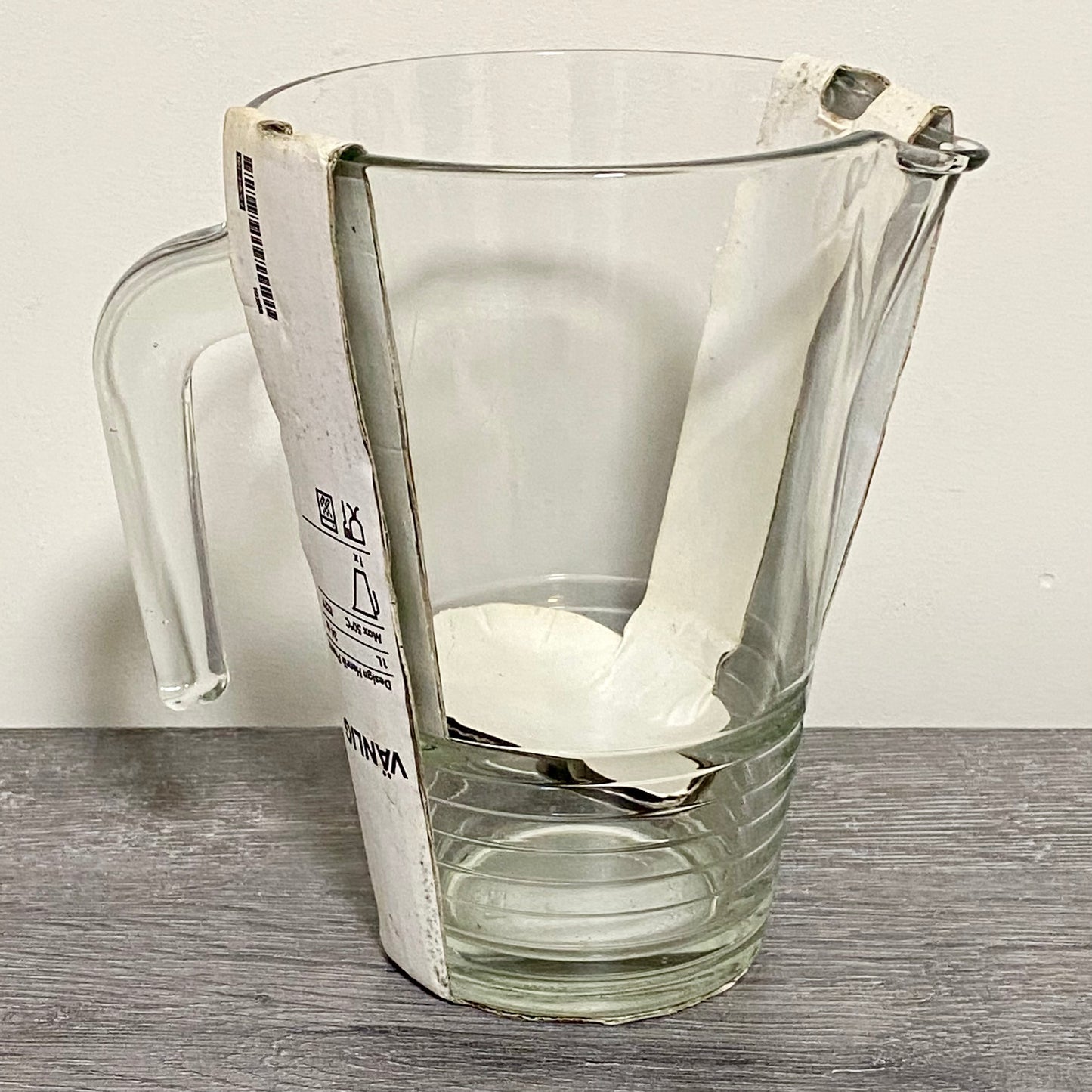 IKEA VÄNLIG Glass Pitcher Jug 1 Litre Heavy Duty Beverage Clear With Handle