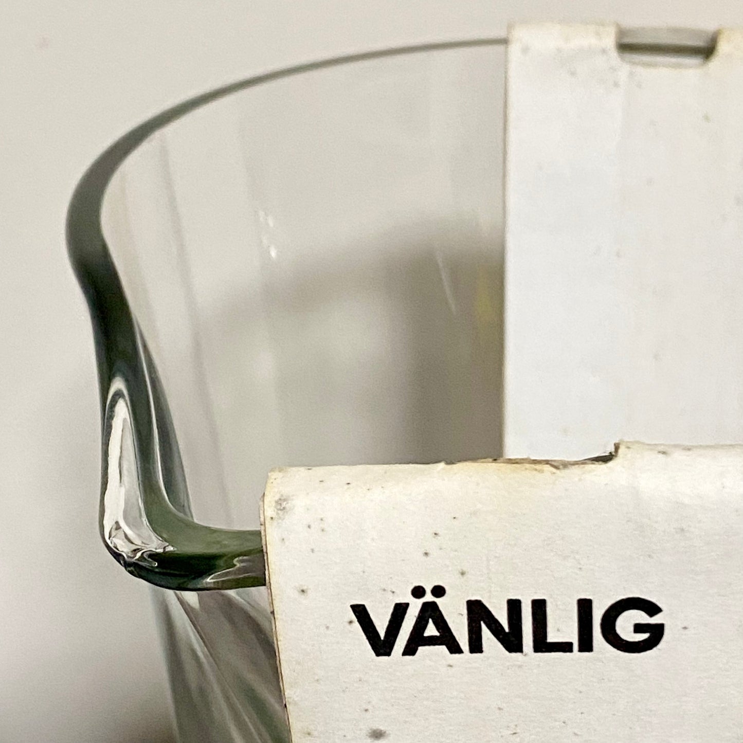 IKEA VÄNLIG Glass Pitcher Jug 1 Litre Heavy Duty Beverage Clear With Handle