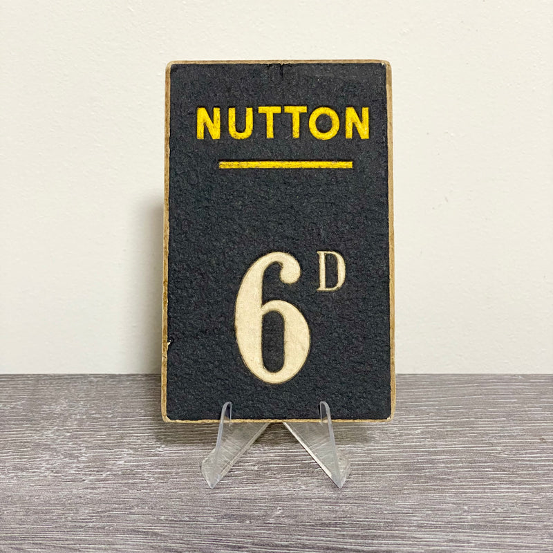 Vintage Nutton 6 D Lager Bitter Drink Collectible Beer Mat Retro Coaster Rare