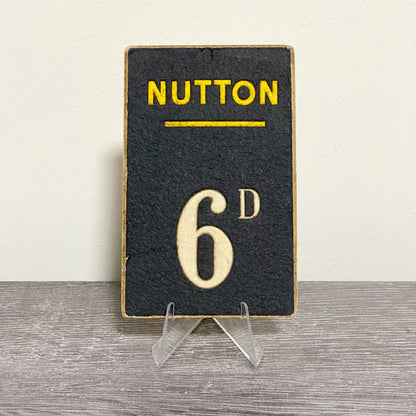 Vintage Nutton 6 D Lager Bitter Drink Collectible Beer Mat Retro Coaster Rare
