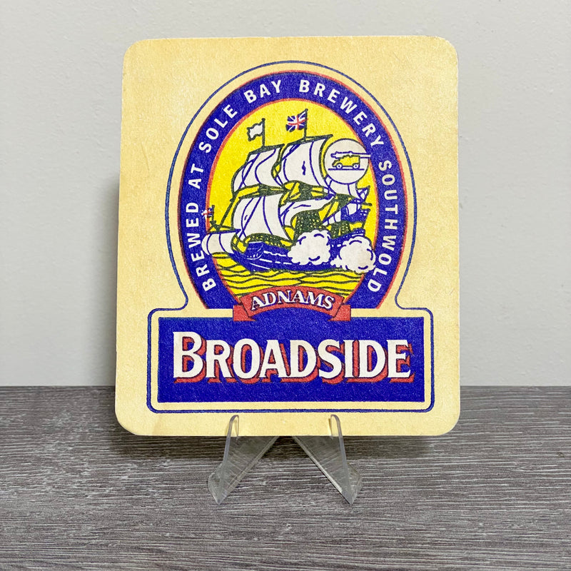 Vintage Adnams Broadside Brewed At Sole Bay Brewery Southwold Beer Mat Coaster