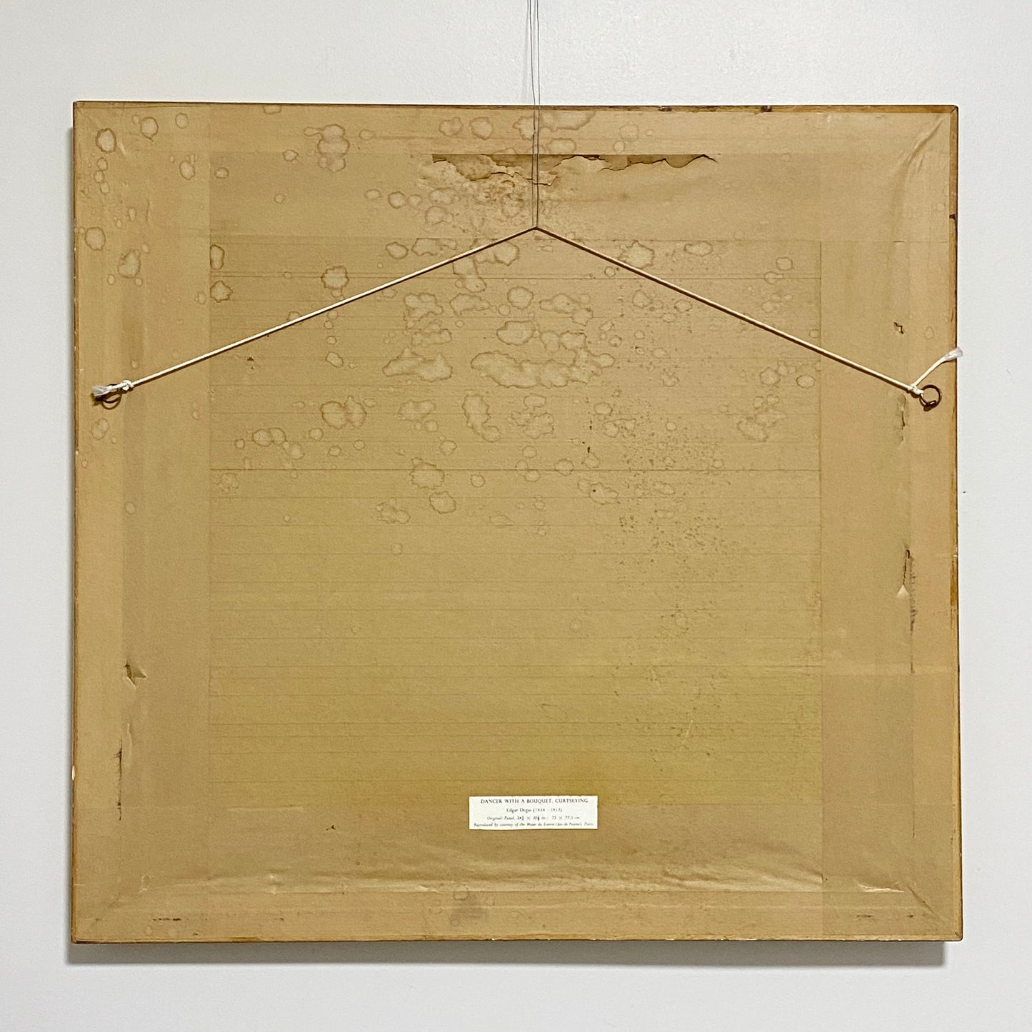 Antique Dancer With A Bouquet Curtseying Signed Edgar Degas Painting Framed Rare