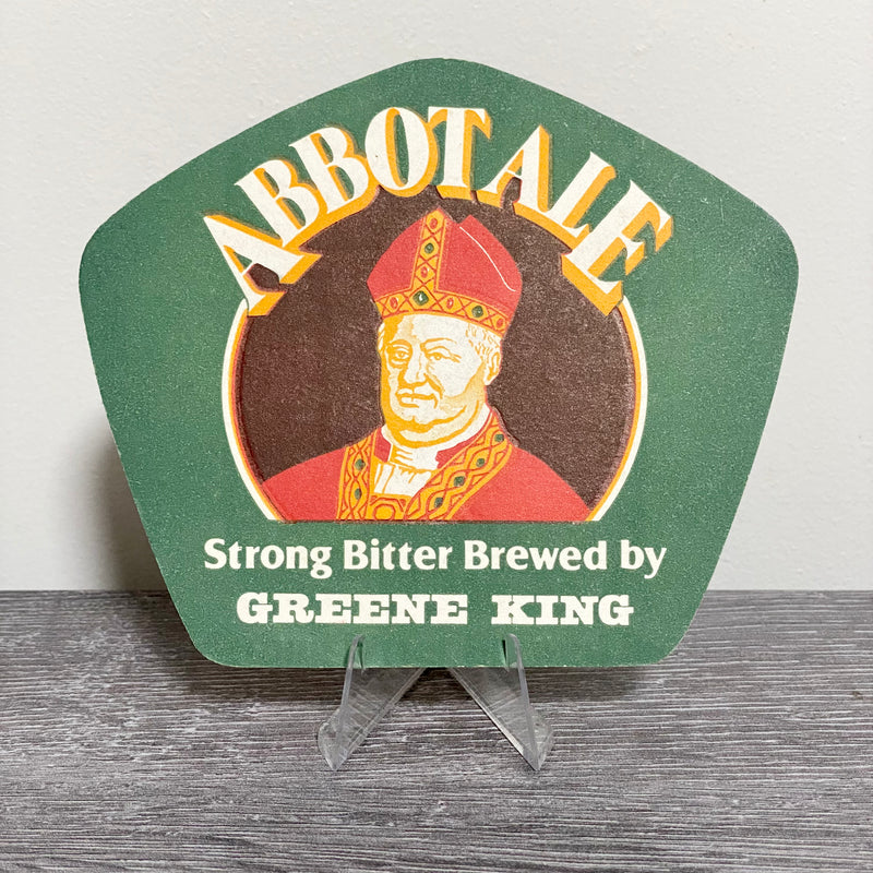 Vintage Abbotale Strong Bitter By Greene King The Very Last Abbot Beer Mat Rare