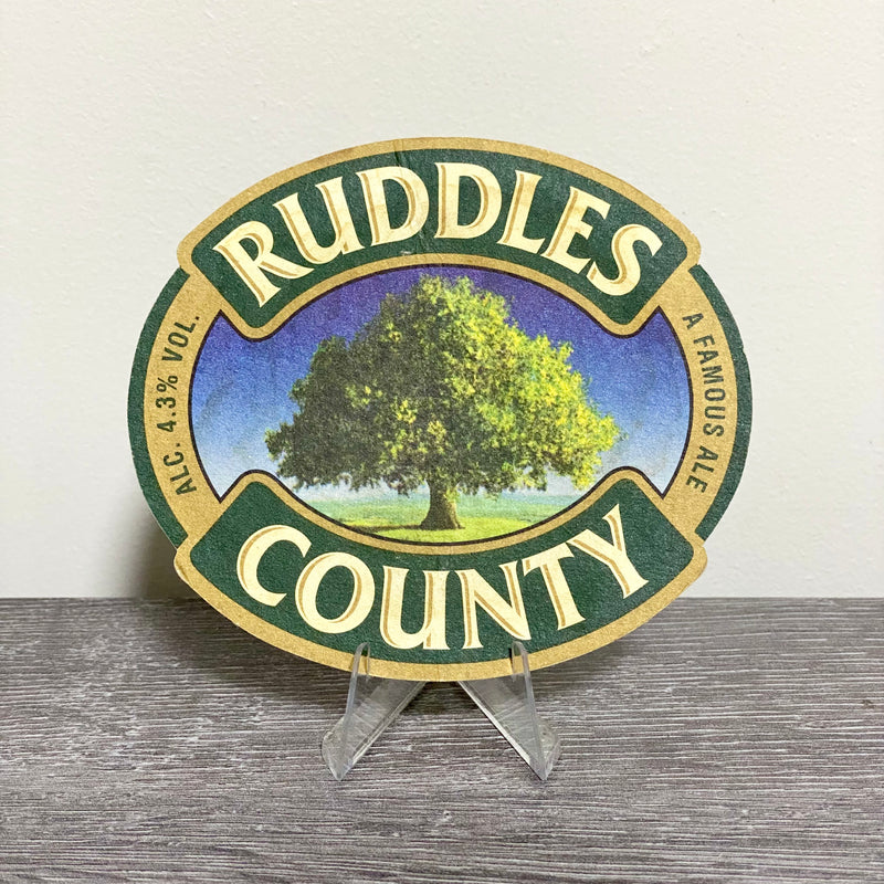 Vintage Ruddles County A Famous Ale Retro Card Collectible Beer Mat Coaster