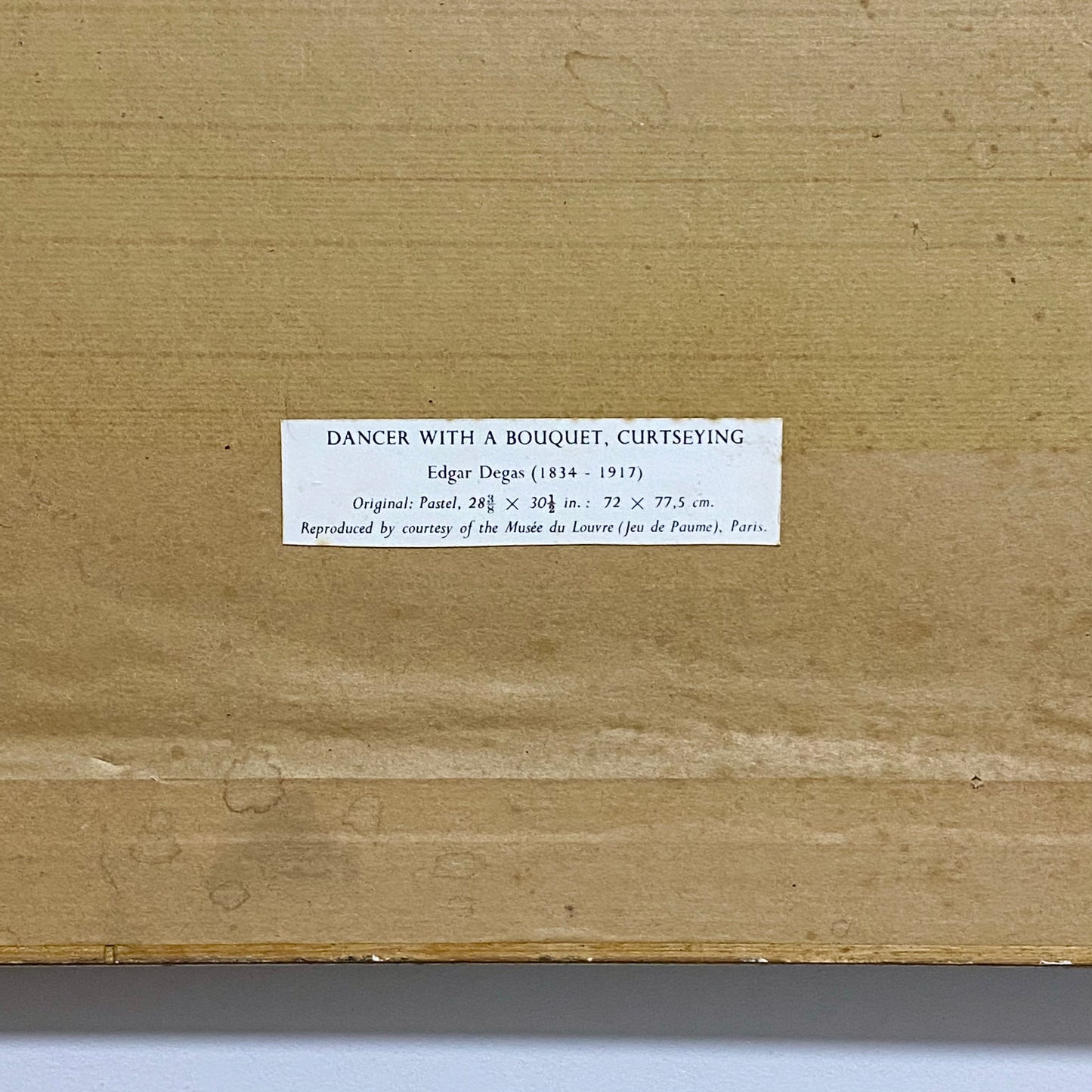 Antique Dancer With A Bouquet Curtseying Signed Edgar Degas Painting Framed Rare