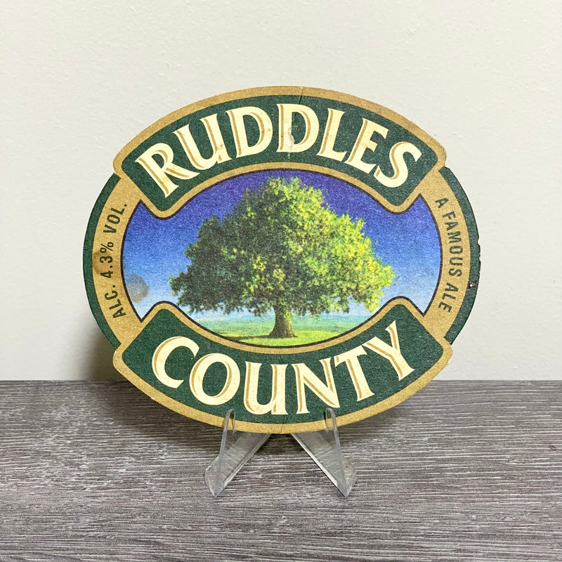 Vintage Ruddles County A Famous Ale Retro Card Collectible Beer Mat Coaster