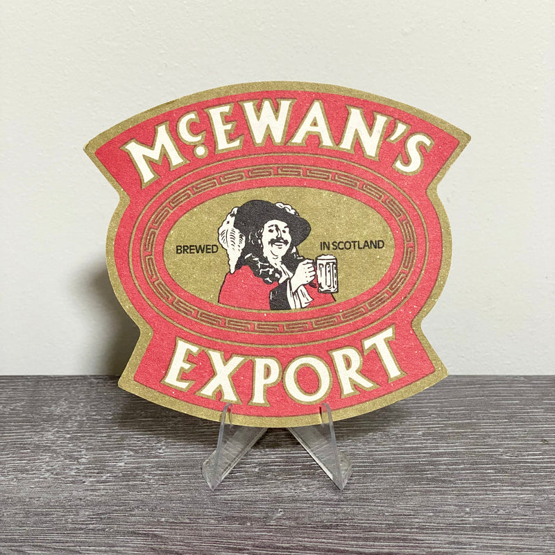 Vintage McEwan's Export Brewed In Scotland Retro Collectible Beer Mat Coaster