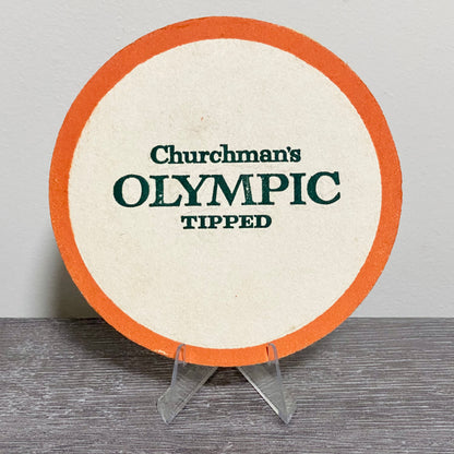 Vintage Churchman’s Olympic Tipped Round Retro Collectible Beer Mat Coaster Rare