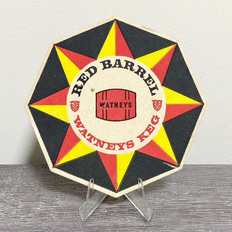 Vintage Watney's Red Barrel Keg Beer Mat Collectible 1966 Watney Brewery Coaster