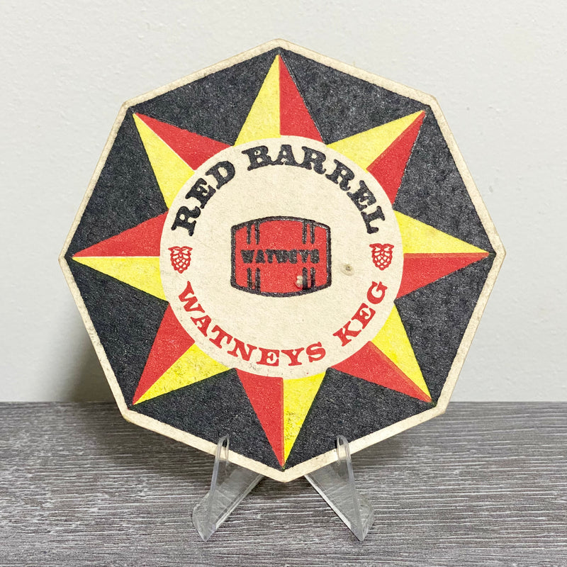 Vintage Watney's Red Barrel Keg Beer Mat Collectible 1966 Watney Brewery Coaster
