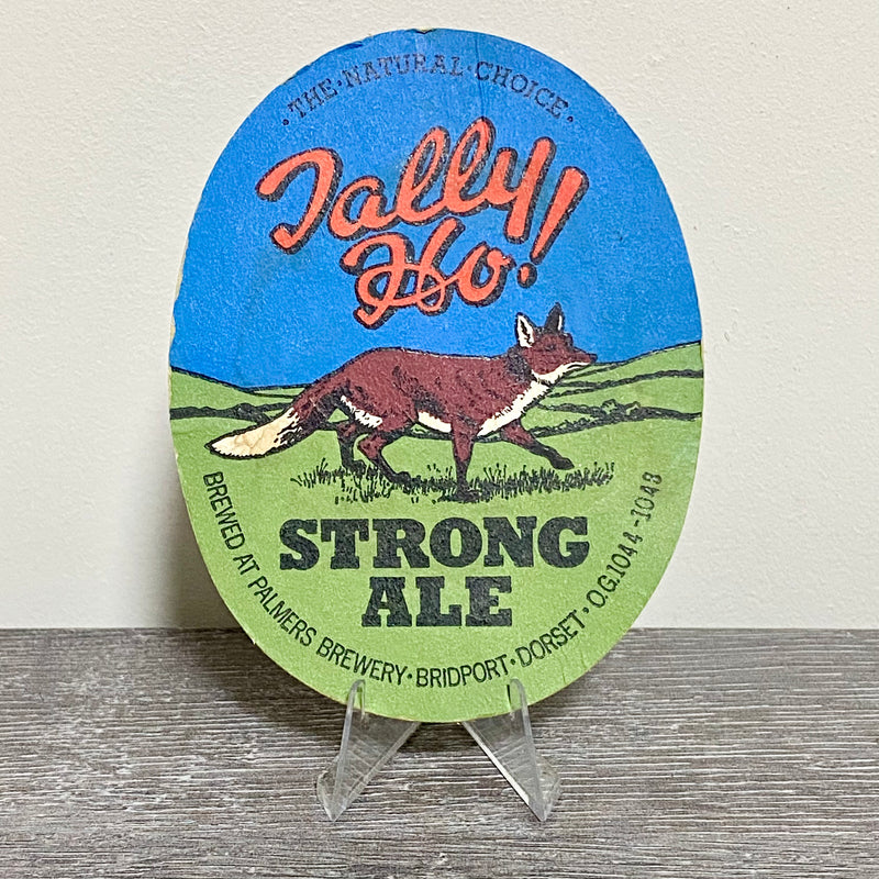 Vintage Tally Ho Strong Ale At Palmers Brewery Fox Beer Mat Retro Dorset Coaster