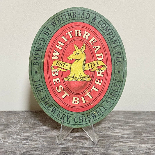 Vintage Whitbread Brewery Best Bitter 1742 Beer Mat Retro Collectible Coaster