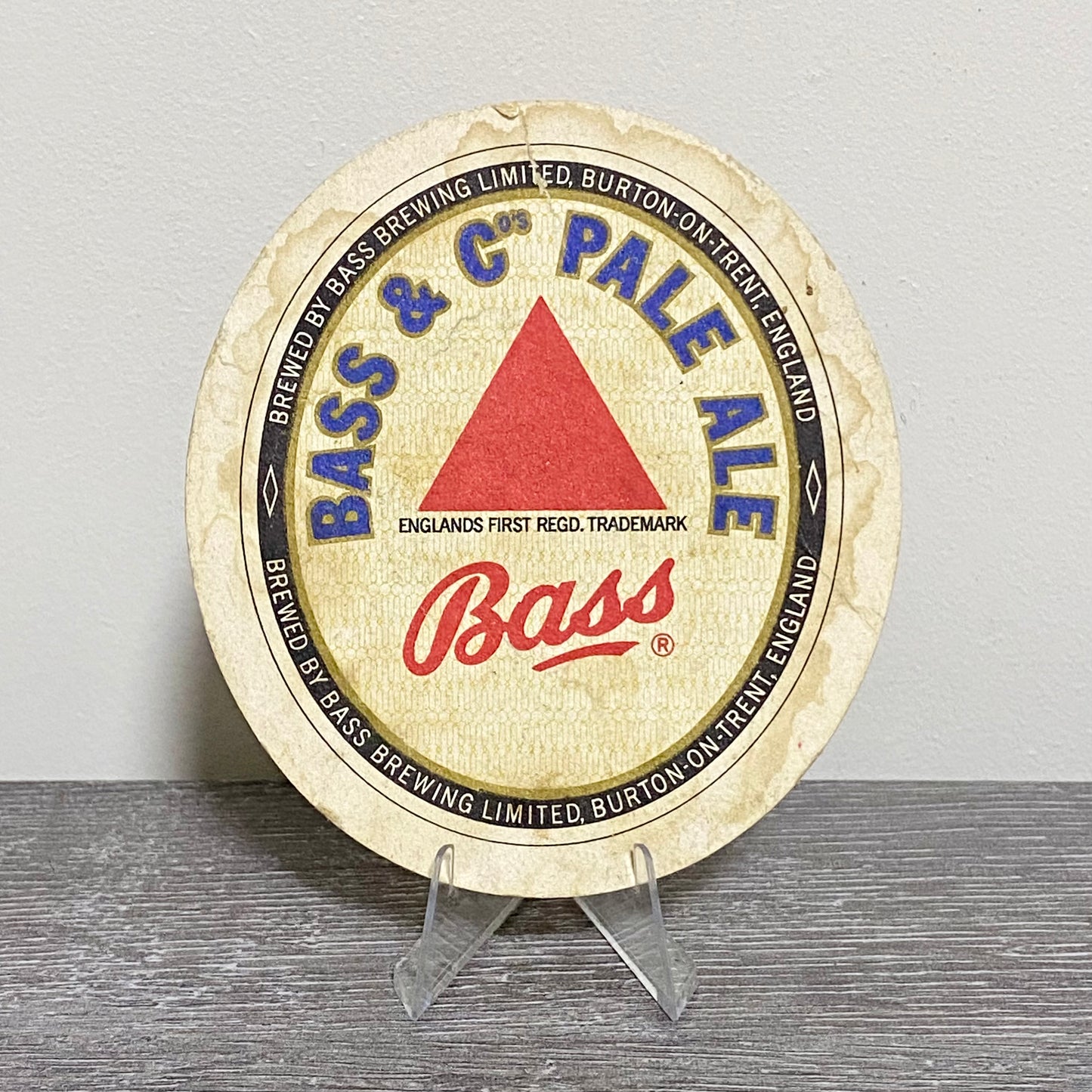 Vintage Bass & Co Pale Ale Brewed By Bass Brewery Beer Mat Collectible Coaster