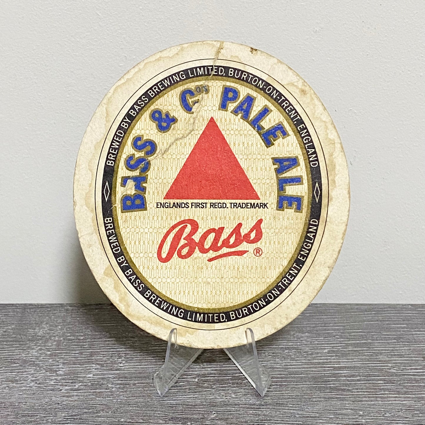 Vintage Bass & Co Pale Ale Brewed By Bass Brewery Beer Mat Collectible Coaster