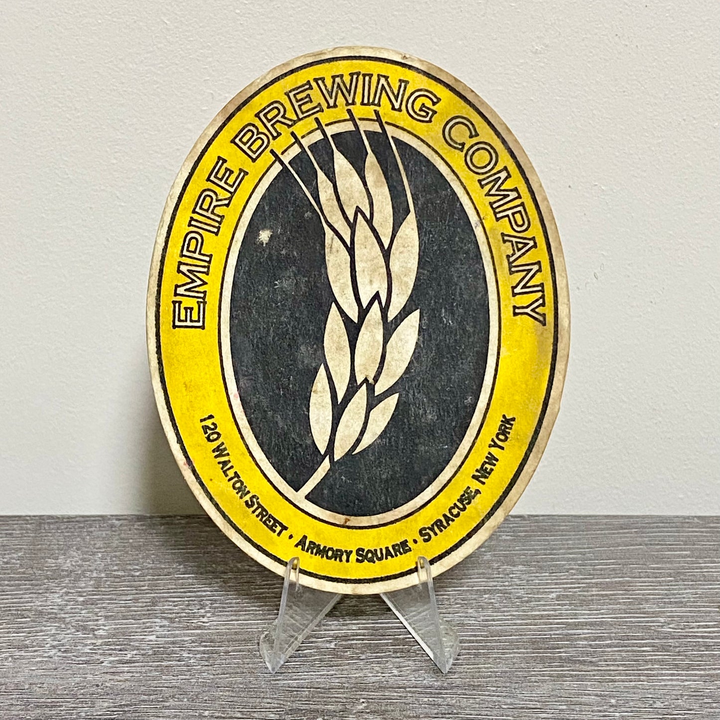 Vintage Empire Brewing Company New York Brewery Beer Mat Collectible Coaster