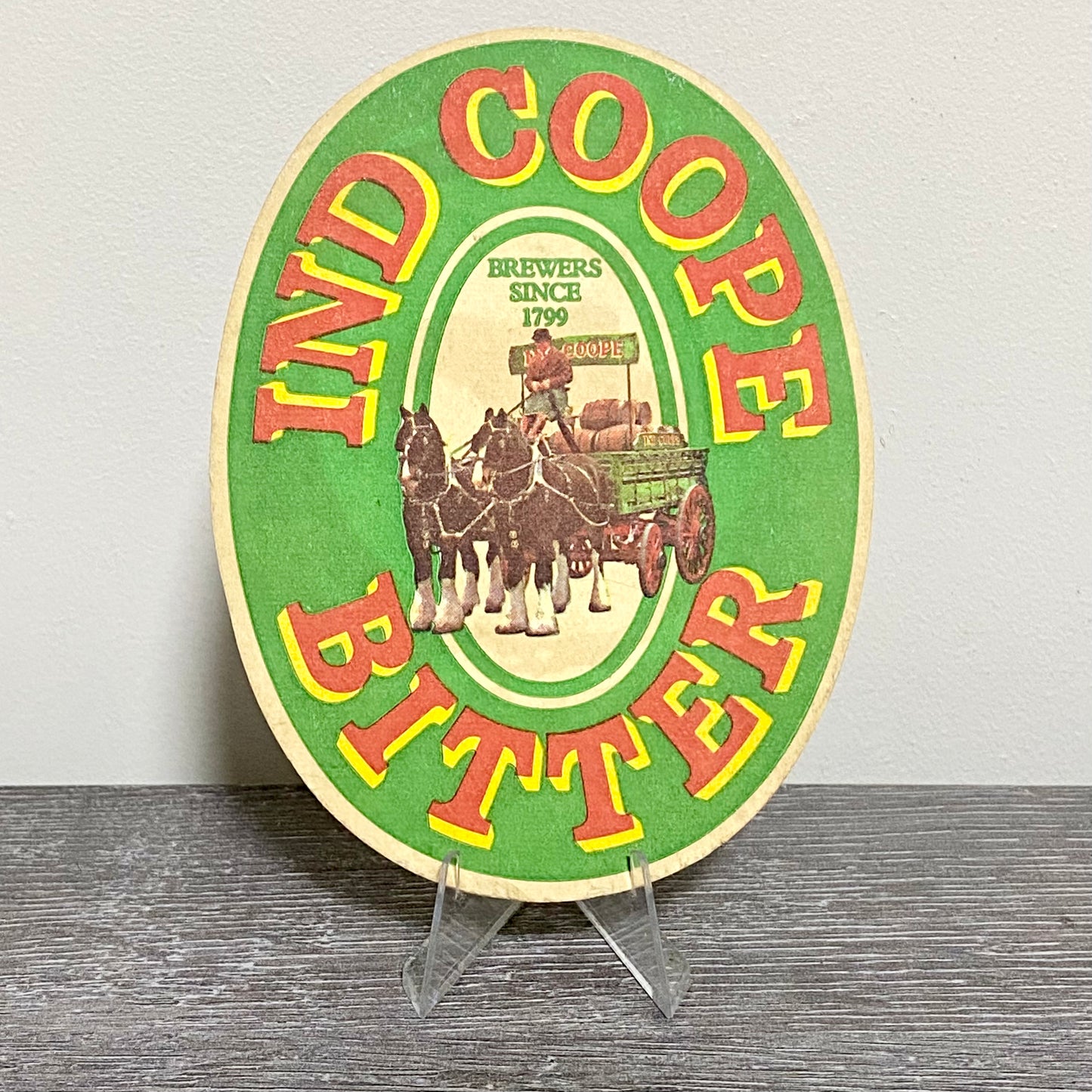 Vintage Ind Coope Bitter Brewers Since 1799 Beer Mat Collectible 1980s Coaster