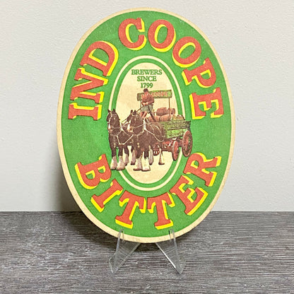 Vintage Ind Coope Bitter Brewers Since 1799 Beer Mat Collectible 1980s Coaster