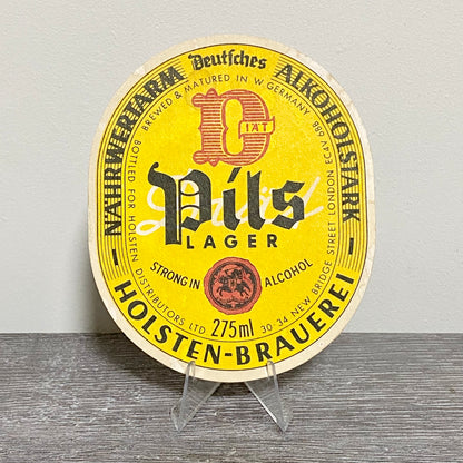 Vintage Pils Lager Holsten Brauerei Beer Mat Collectible Coaster Breweriana