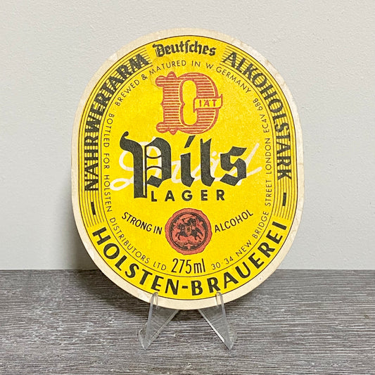 Vintage Pils Lager Holsten Brauerei Beer Mat Collectible Coaster Breweriana