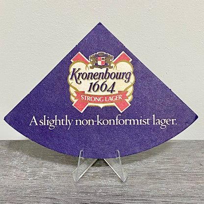 Vintage Kronenbourg 1664 Strong Lager Beer Mat Collectible Coaster Breweriana
