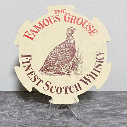 Vintage The Famous Grouse Finest Scotch Whisky Beer Mat Collectible Coaster Rare