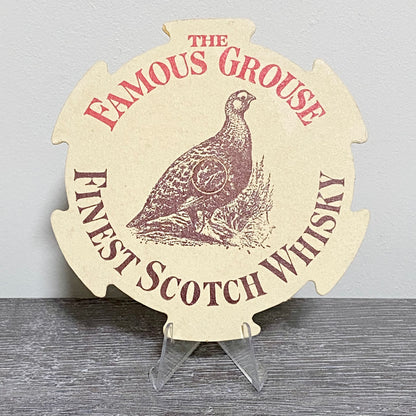 Vintage The Famous Grouse Finest Scotch Whisky Beer Mat Collectible Coaster Rare