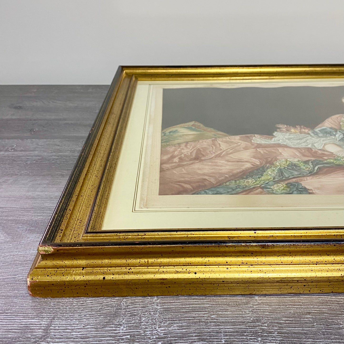 Antique 19th Century Madame De Pompadour Engraving By Charles Bird Framed Rare