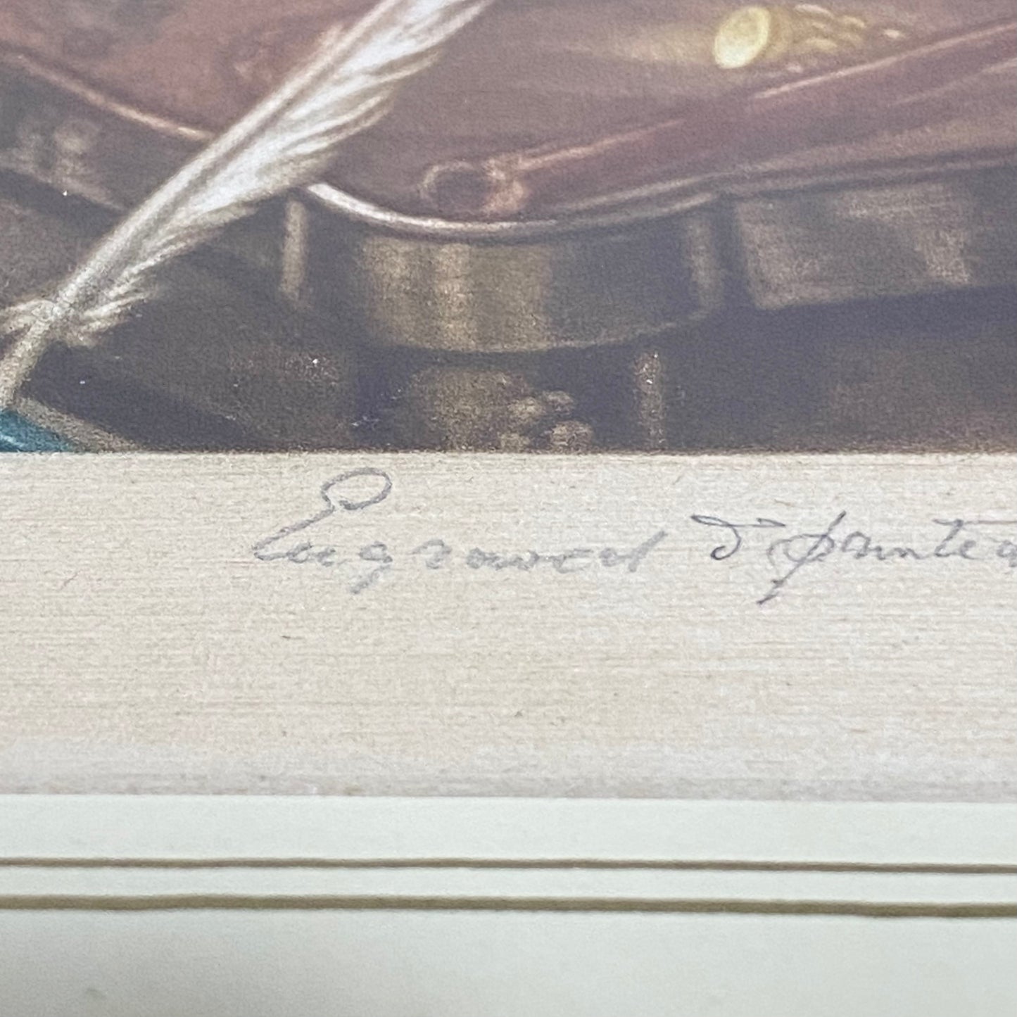 Antique 19th Century Madame De Pompadour Engraving By Charles Bird Framed Rare