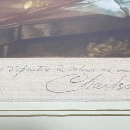 Antique 19th Century Madame De Pompadour Engraving By Charles Bird Framed Rare