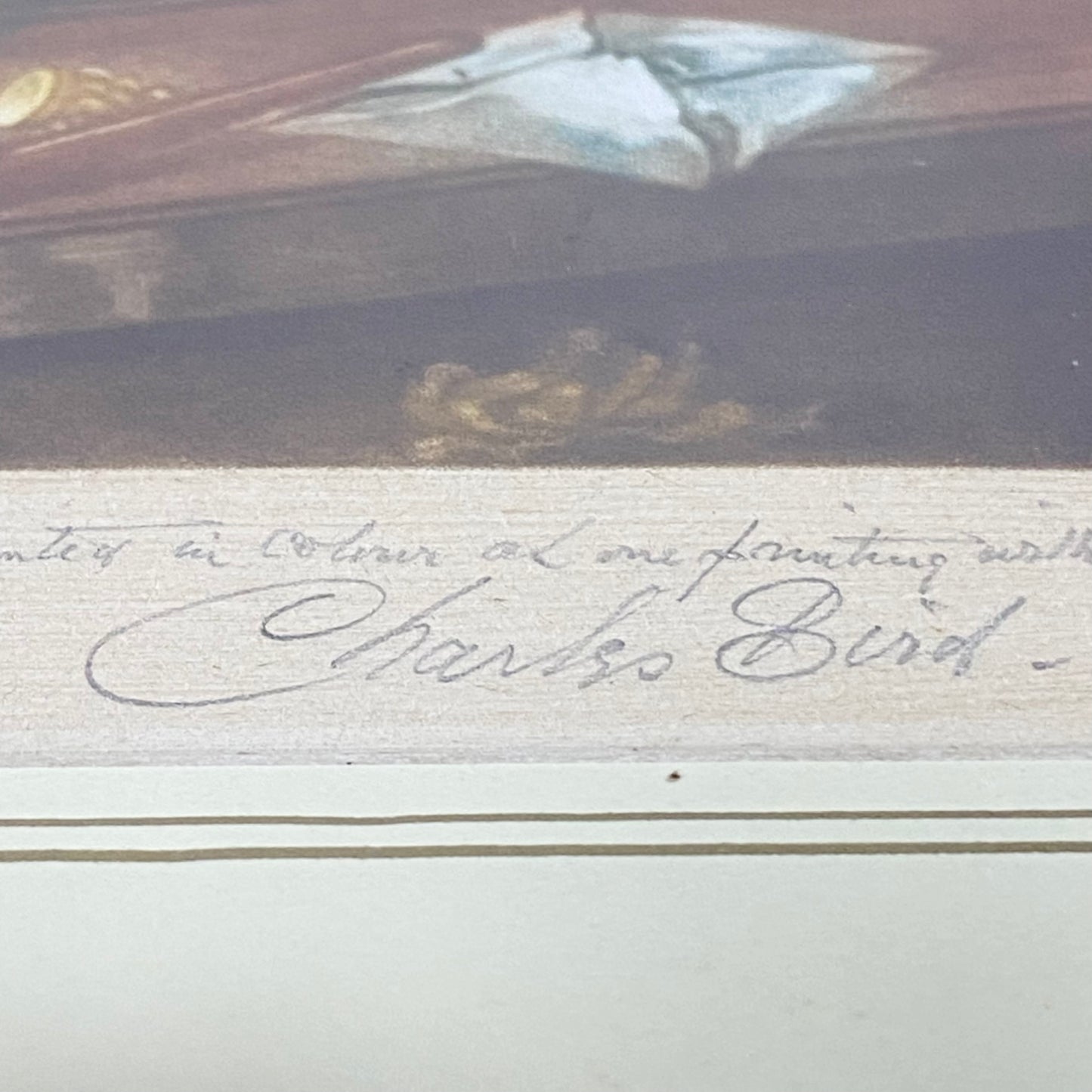 Antique 19th Century Madame De Pompadour Engraving By Charles Bird Framed Rare