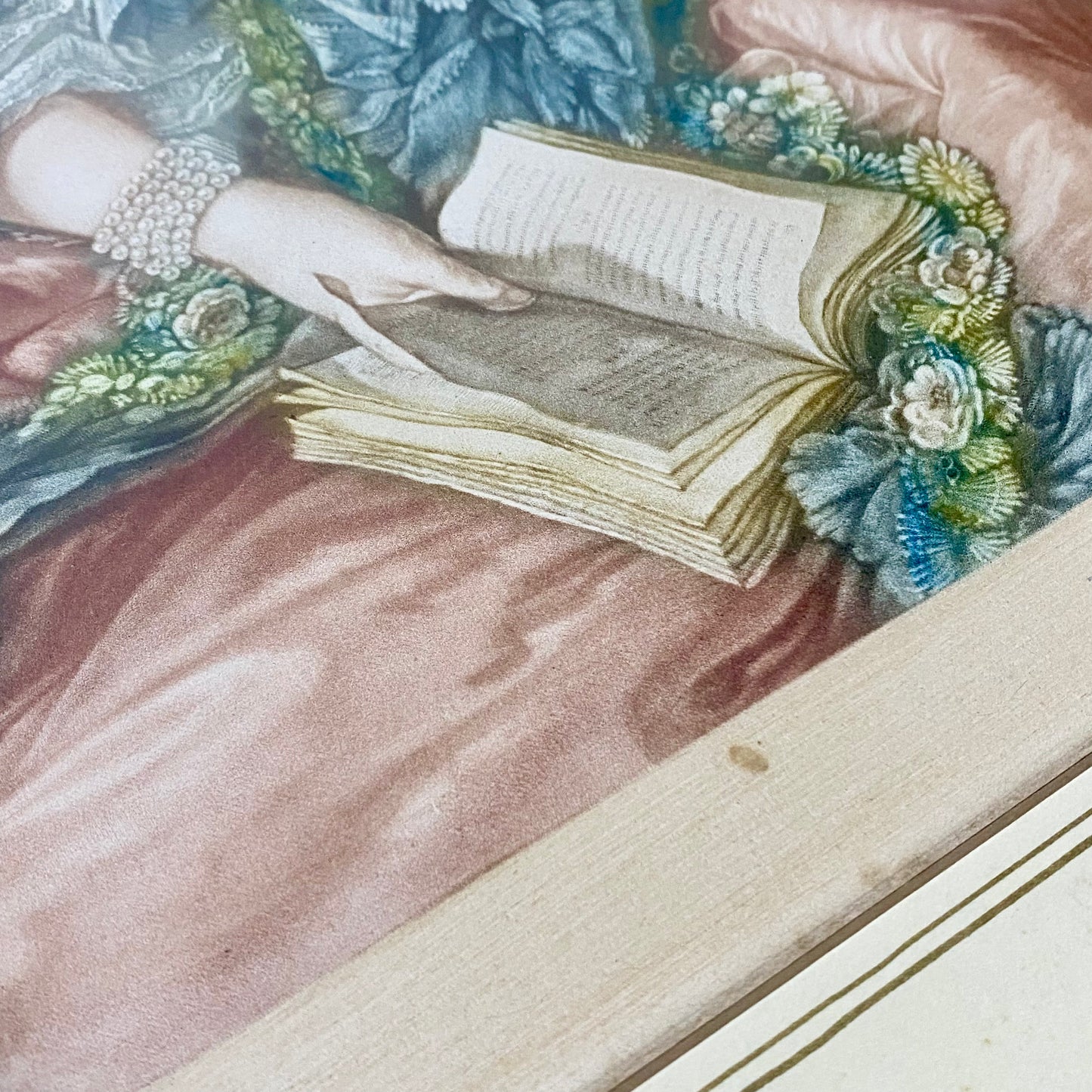 Antique 19th Century Madame De Pompadour Engraving By Charles Bird Framed Rare