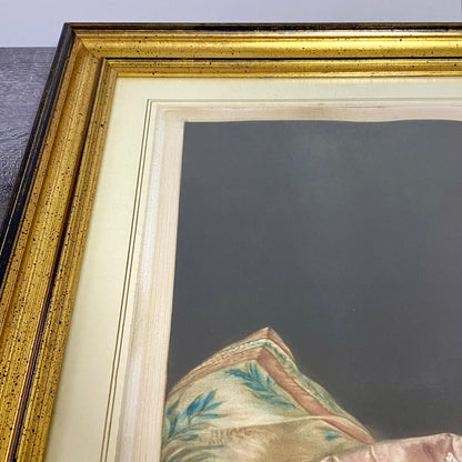 Antique 19th Century Madame De Pompadour Engraving By Charles Bird Framed Rare