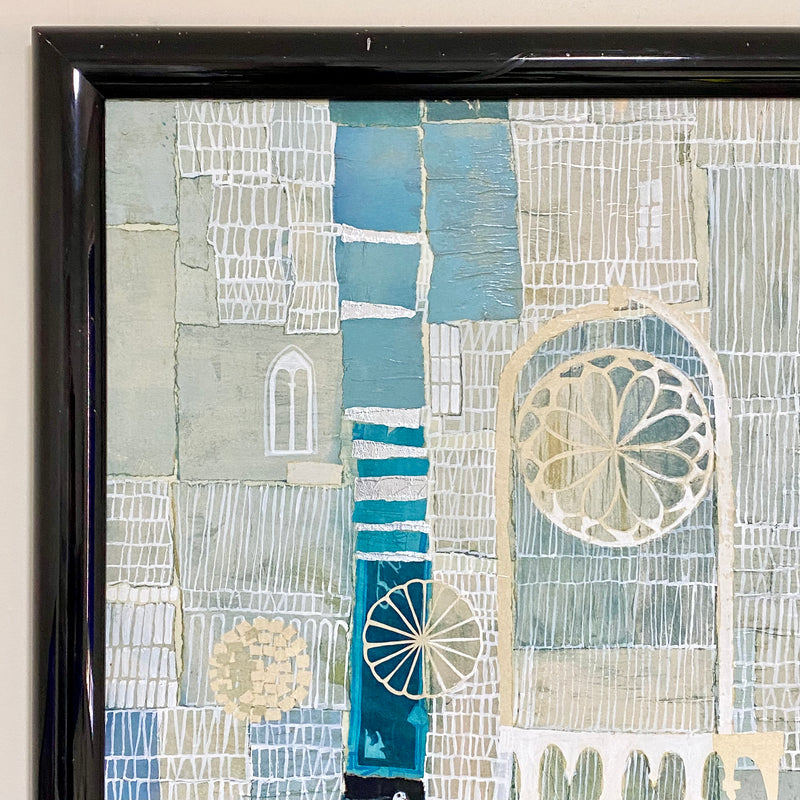 Vintage Original Collage La Cattedrale Fine Art Signed Rosina Wachtmeister 1985